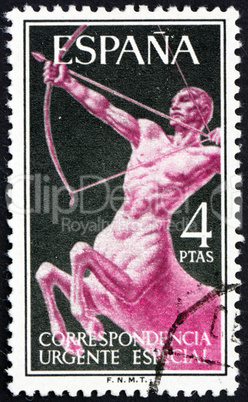 Postage stamp Spain 1956 Centaur, Mythical Creature
