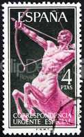 Postage stamp Spain 1956 Centaur, Mythical Creature