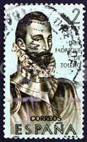 Postage stamp Spain 1965 Don Fadrique de Toledo, Portrait