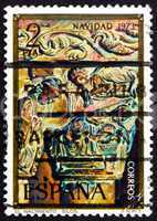 Postage stamp Spain 1973 Nativity, Silos Church, Christmas