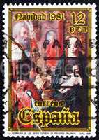 Postage stamp Spain 1981 Adoration of the Kings, Christmas