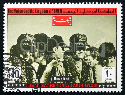 Postage stamp Yemen 1969 Reunited, Apollo XIII