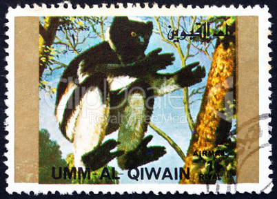 Postage stamp Umm al-Quwain 1972 Monkey, Animal