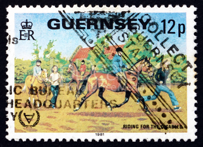 Postage stamp Guernsey 1995 Riding for the Disabled