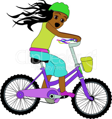 Little Girl on Bicycle