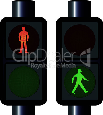 Walking Man Traffic Lights