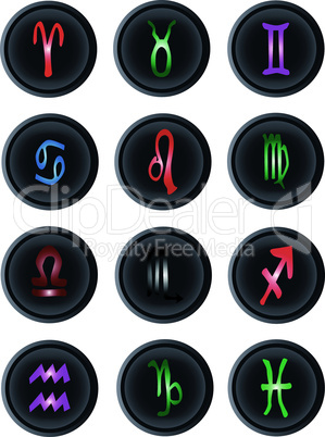 Astrology Icon Buttons