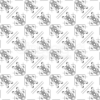 vector abstract monochrome seamless pattern