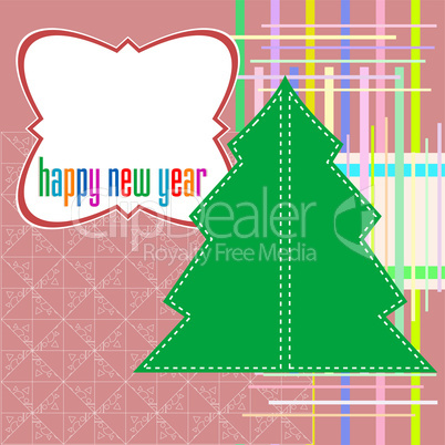 Christmas tree decoration on abstract vintage background