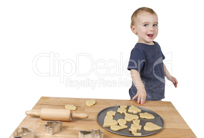 child making cookies