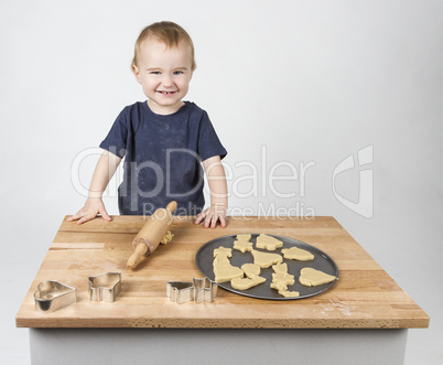 child making cookies