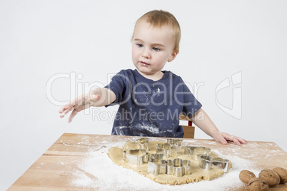 child making cookies