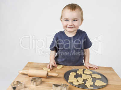 child making cookies