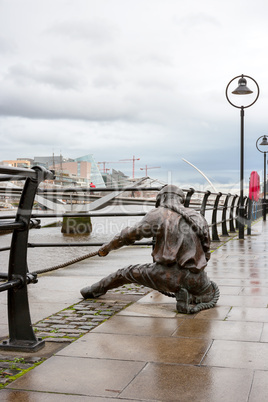 The Linesman statue. Dublin, Ireland