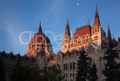 Hungarian Parliament building in Budapest