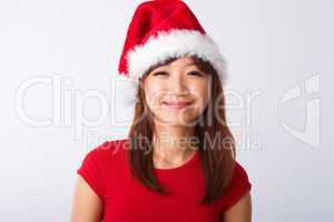 Asian Christmas girl portrait