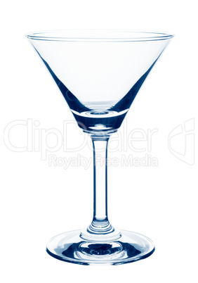 Empty glass of martini