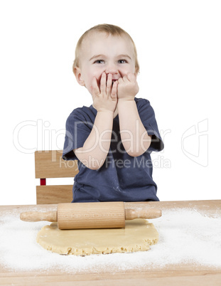 child making cookies