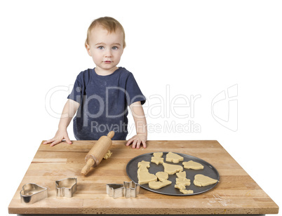 child making cookies