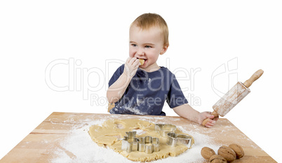 child making cookies