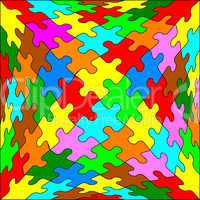 Background Vector Illustration Jigsaw Puzzle cube