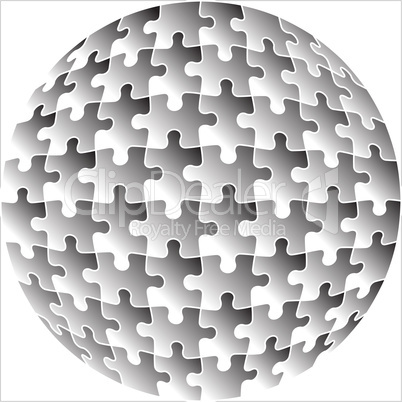 Background Vector Illustration Jigsaw Puzzle Sphere