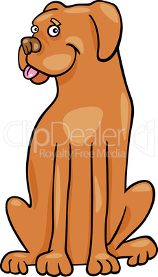 boxer dog cartoon illustration