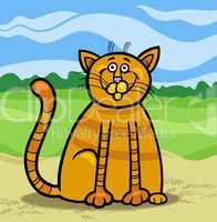 happy cat cartoon illustration