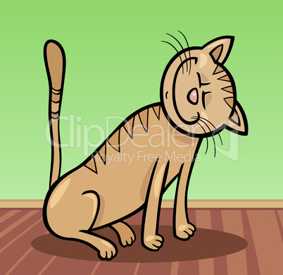 happy cat cartoon illustration