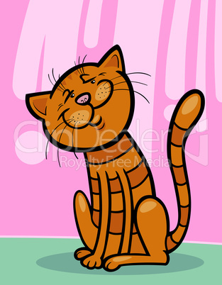 happy cat cartoon illustration