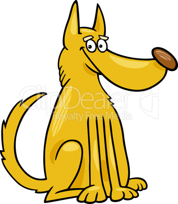 mongrel dog cartoon illustration