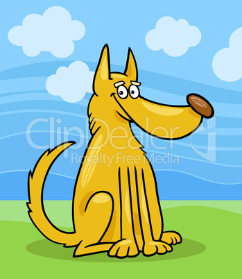 mongrel dog cartoon illustration