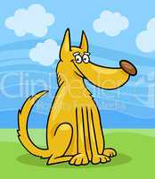 mongrel dog cartoon illustration