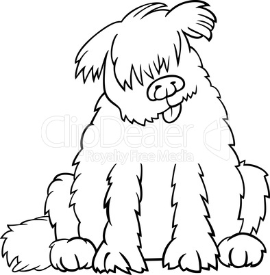 newfoundland dog cartoon for coloring book