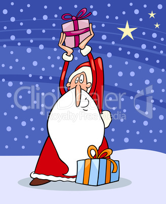 santa claus christmas cartoon illustration