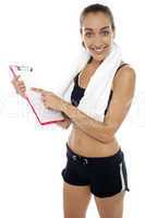 Fitness freak is happy with results on the chart