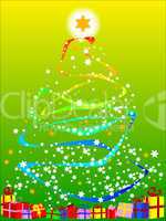 Ribbon and Star Christmas Tree