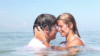 Couple in ocean