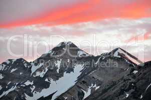 Mt. Nebo peak at sunset.