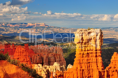 Hoodoo rock formation in Bryce Canyon.