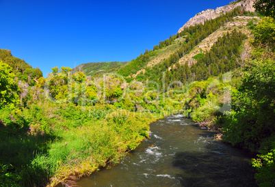 Stream in a valley in Utah
