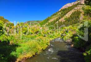 Stream in a valley in Utah