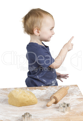 child making cookies