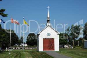 Quebec, the cemetery chapel of Lavaltrie