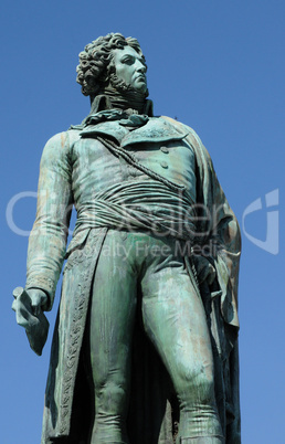 Alsace, the statue of Kleber in Strasbourg