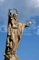 Quebec, bronze statue of Jesus in Saint Jean