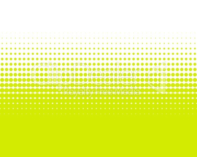 Hintergund: Grün-gelbe Punkte - Verlauf zu Weiß
