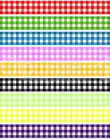 9 Tischdeckenstreifen in verschiedenen Farben