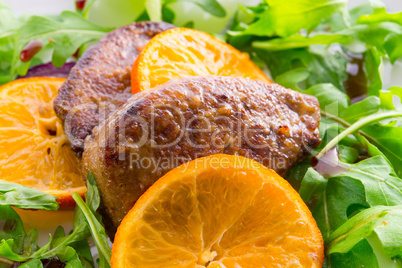 Liver with onion-orange sauce