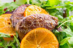 Liver with onion-orange sauce